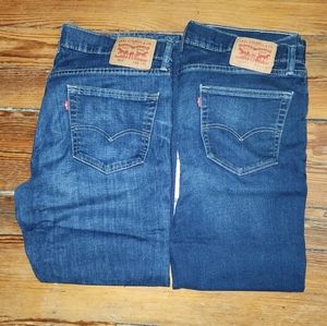 Lot of 2 Levi's 559 Denim Jeans 34x30 Stretch